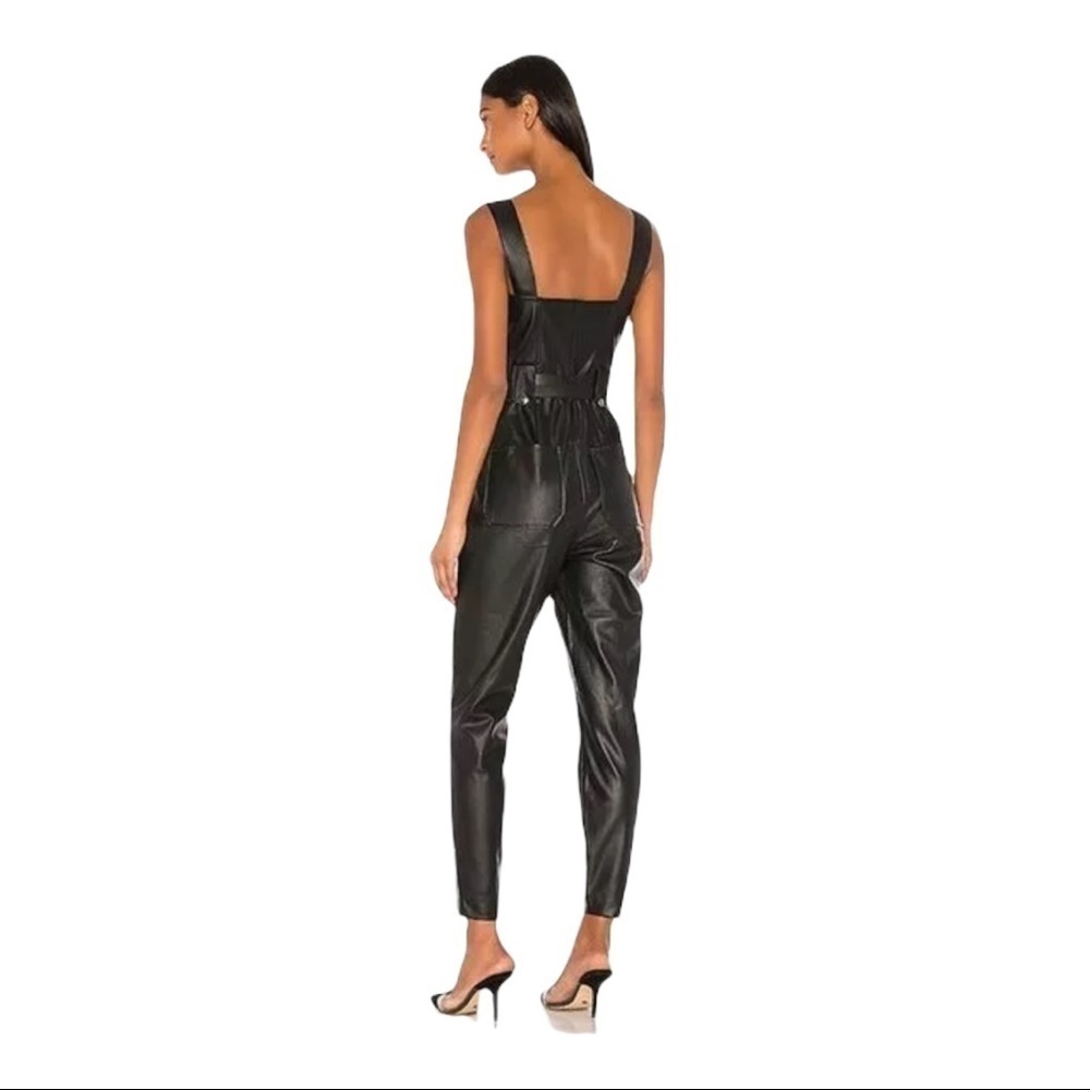 NEW WeWoreWhat Faux Leather Catsuit Jumpsuit Overalls Size XS - Picture 3 of 13